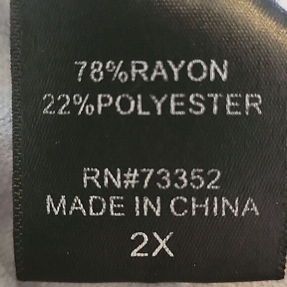 United States Sweaters grey pullover sweater with laces design, plus sz 2X - Picture 5 of 6